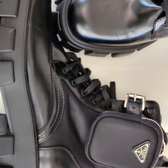 PRADA Boots with Ankle Pouch Pocket